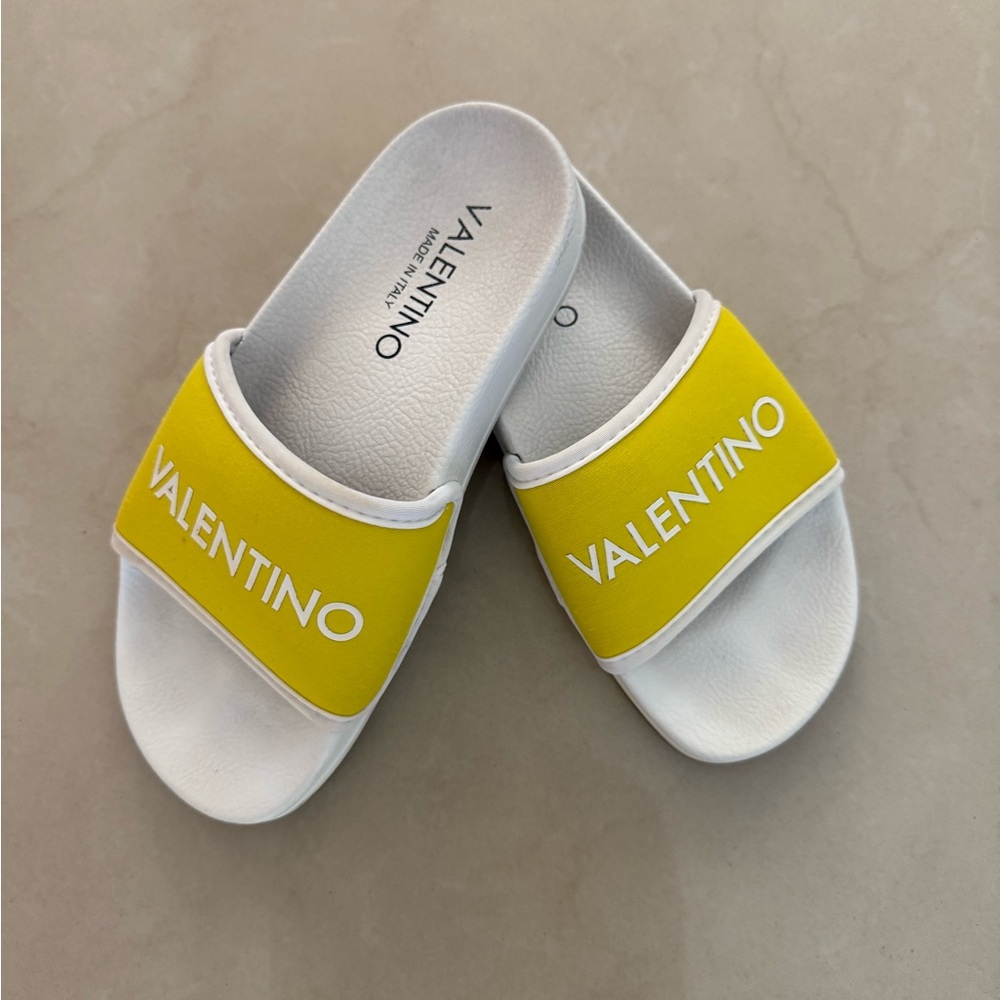 Mario Valentino Yellow and White Sandals